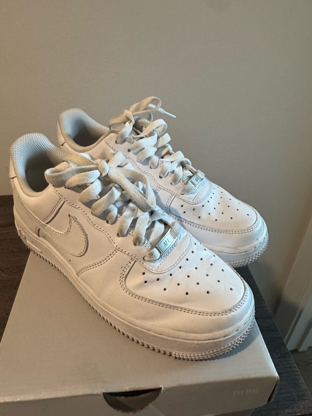 Women’s All-White Leather Athletic Sneakers